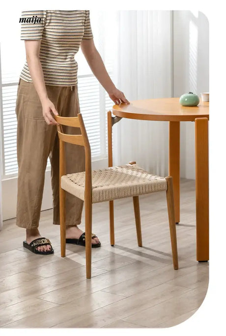 MIKA Solid Wood Rattan Dining Chair from MIKA