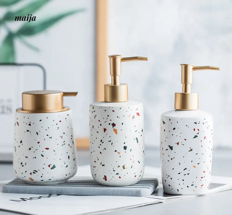 Terrazzo Ceramic Soap Dispenser from maija