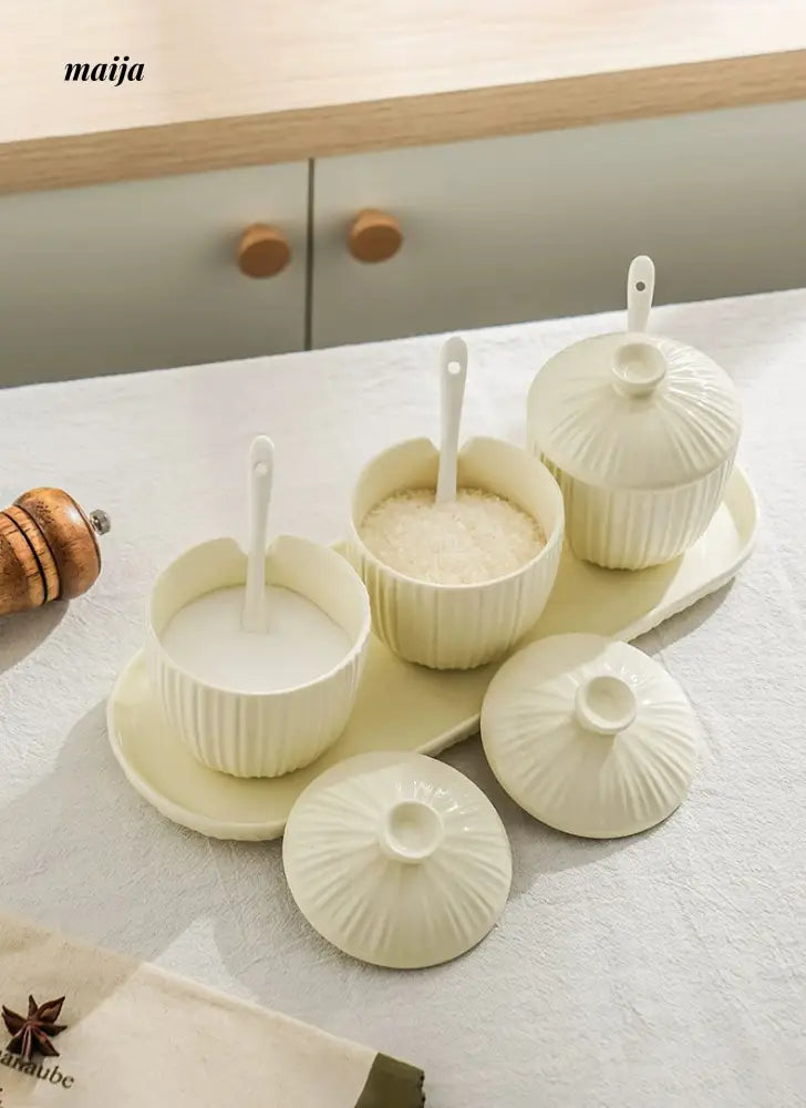Ceramic Seasoning Jar Set from maija