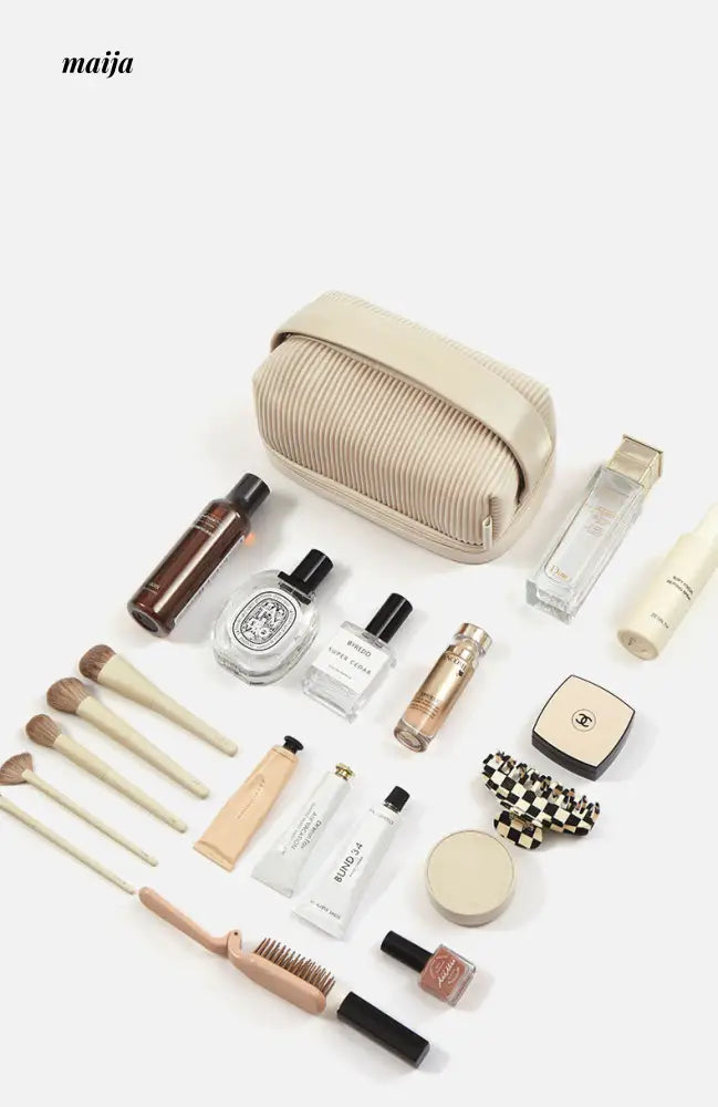 Ribbed Travel Cosmetic Bag from maija
