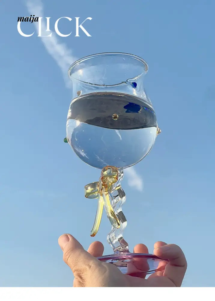 CLICK Handmade Glass Bow Champagne Goblet from CLICK