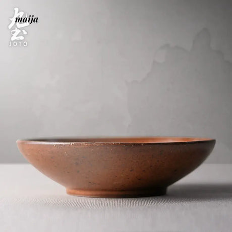JOTO Eight Year Rough Ceramic Fruit Plate Handmade Retro Dish from MOSE
