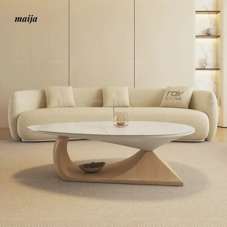 NAVI Snow Mountain Stone Top Coffee Table from NAVI