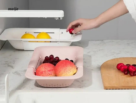 LIVETAI Adjustable Folding Plastic Basin Drain Basket from maija