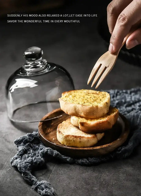 Mini Dessert Tray with Glass Lid from Zodian