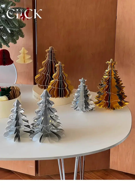 CLICK 3D Christmas Tree Origami Table Decor Stand Prop from CLICK