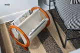 Retro Cherry Wood Magazine Rack from maija