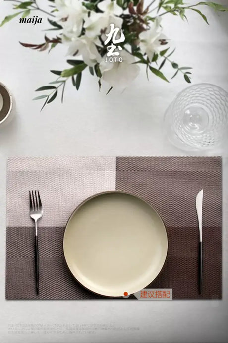 JOTO PVC Table Mat Anti Scald Waterproof Dinner Plate from JOTO