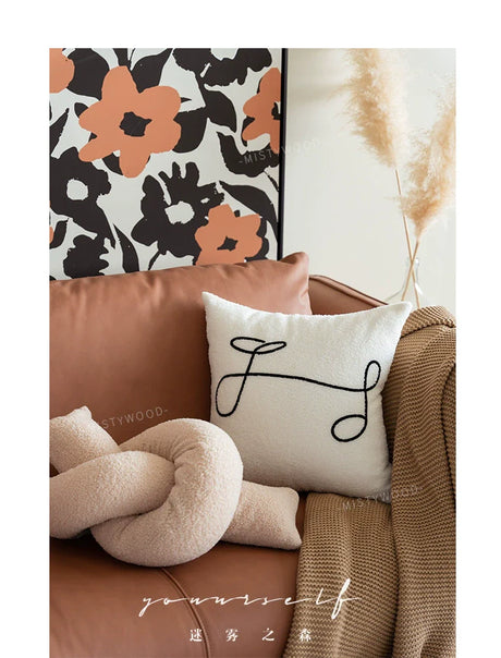 MISTYWOOD White Spherical Plush Sofa Pillow from MISTYWOOD