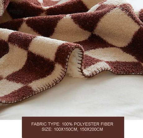 Chessboard Fleece Throw from REWER
