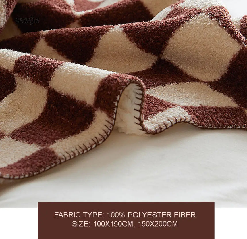 Chessboard Fleece Throw from REWER