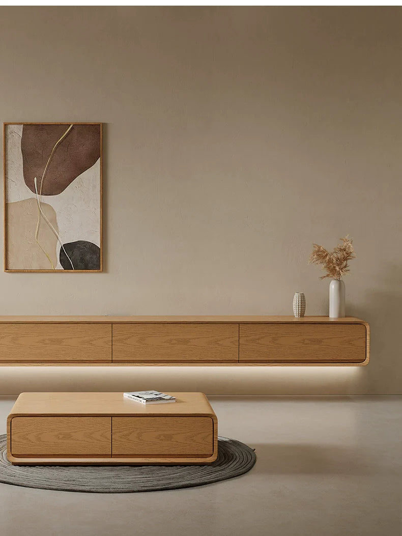 [Pre-Order] Dianne Solid Wood All in One TV Cabinet from Jun Chuang
