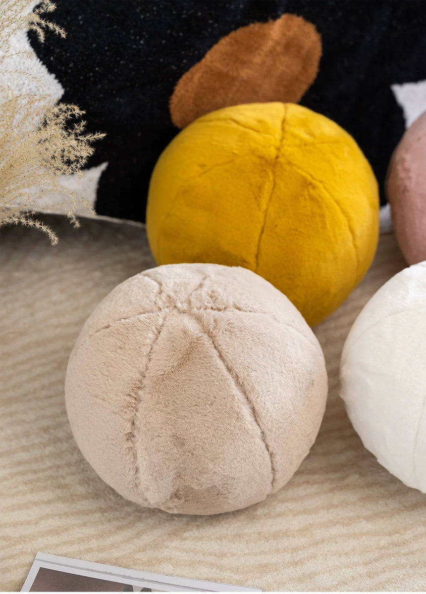 MISTYWOOD Yellow Plush Circular Decorative Pillow from MISTYWOOD