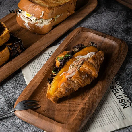 Rectangular Wooden Dessert Plate from maija