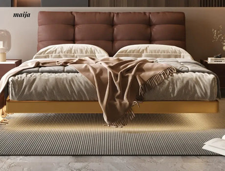 Gianluca Suspended Leather Bed from Kaiyashi
