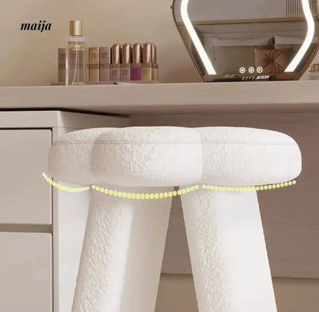White Flower Dressing Stool from Kaiyashi