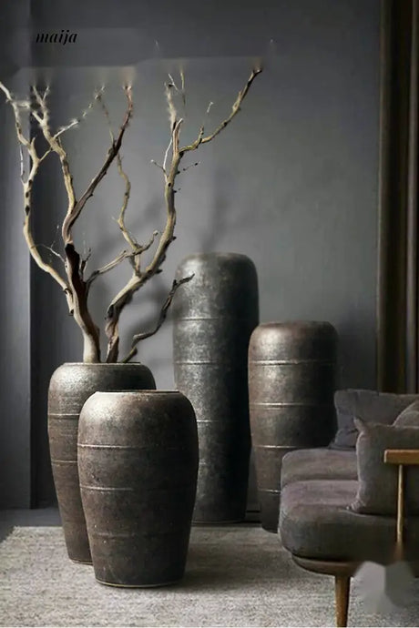 JOTO Retro Ceramic Large Vase Living Room Hotel Decoration from JOTO