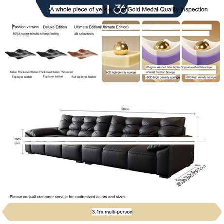 FASATI Leonardo Elegant Minimalist Leather Sofa from FASATI