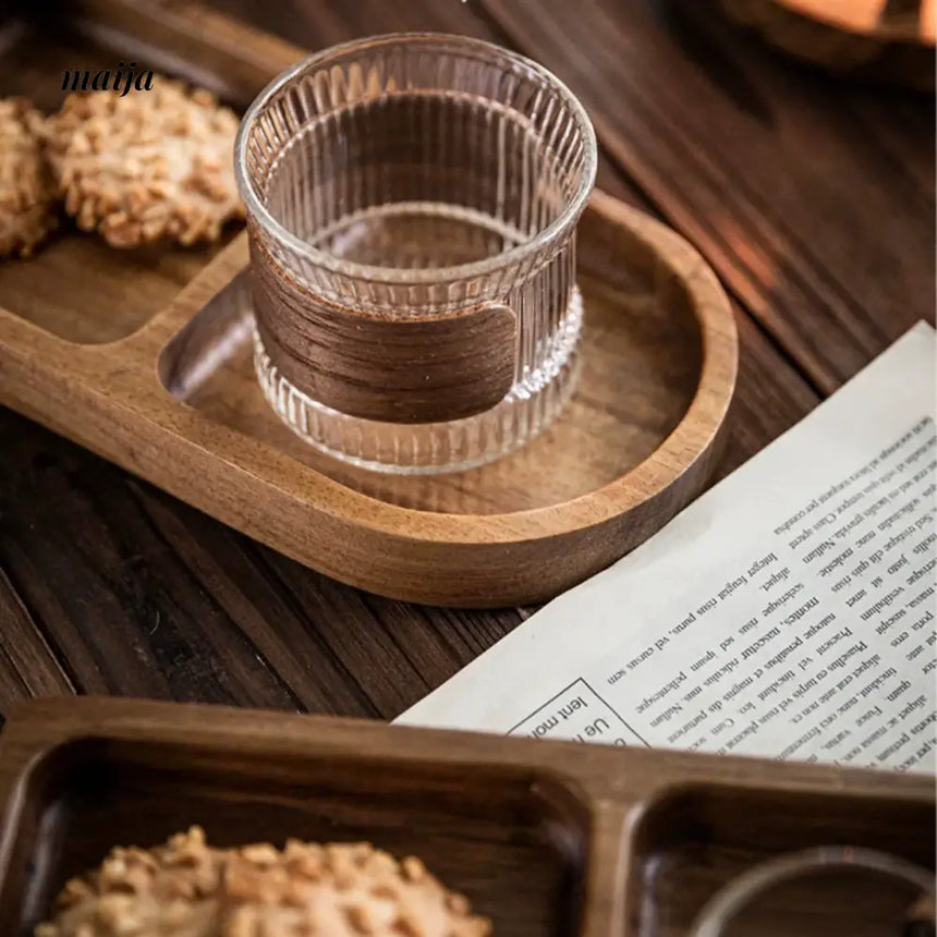 Wooden Serving Plate with Grid from KIMACHI