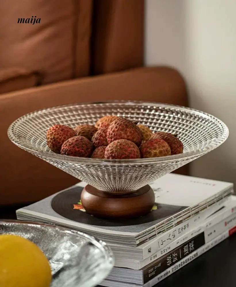 Glass Decorative Fruit Bowl from Zodian