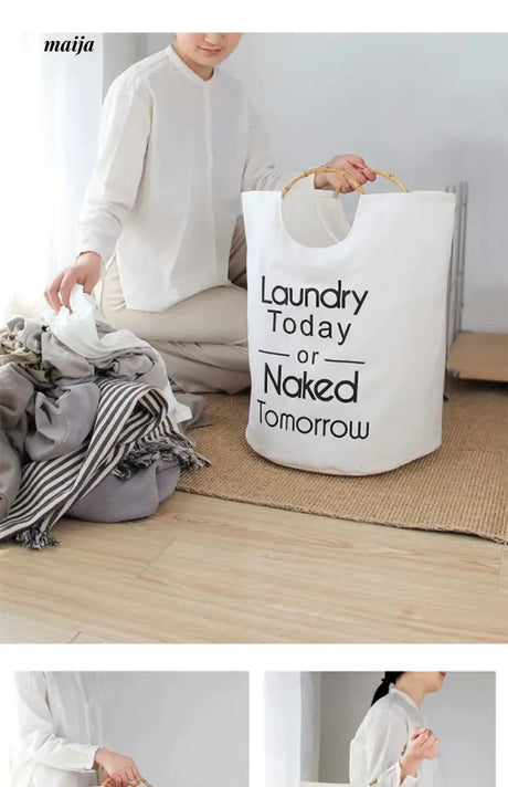 MUYE Cotton Linen Laundry Basket from MUYE