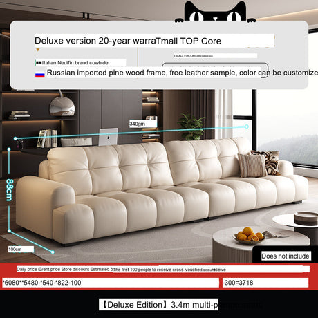 DIPU Nova Cream Cowhide Sofa from DIPU