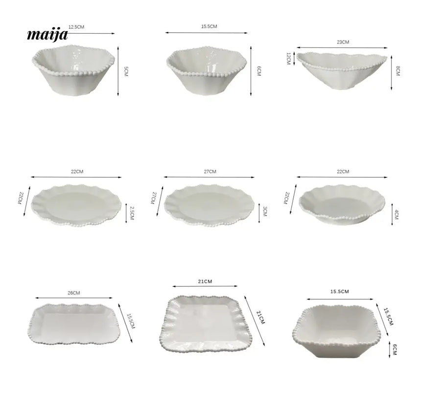 LIVETAI Pearl Ceramic Dinnerware Set from maija