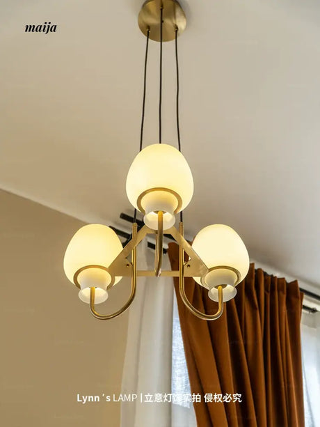LYNN Japanese Glossy Retro Ceiling Lamp from Lynn's Lamp