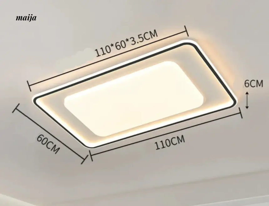 GVG Rectangular with Frame Combined Ceiling Light from Kaiyashi