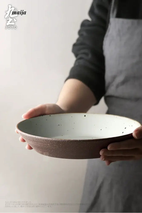 JOTO Japanese Handmade Ceramic Dinner Plate Restaurant Tableware from JOTO
