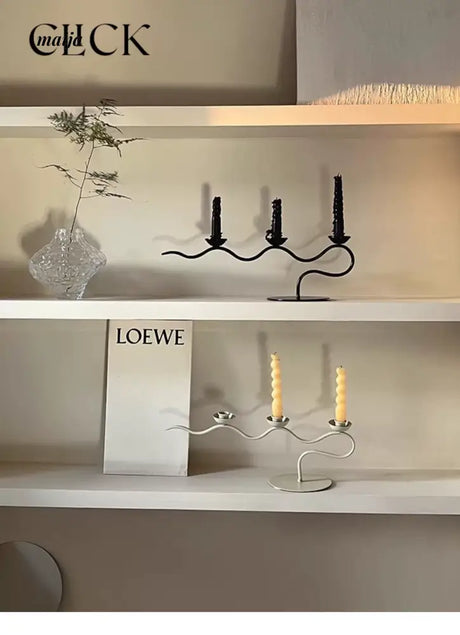 CLICK Retro Candlestick Iron Decor for Homestays from CLICK