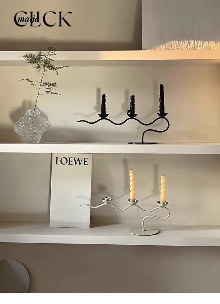 CLICK Retro Candlestick Iron Decor for Homestays from CLICK