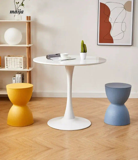 Pastel Hourglass Plastic Stool from Yishengtao