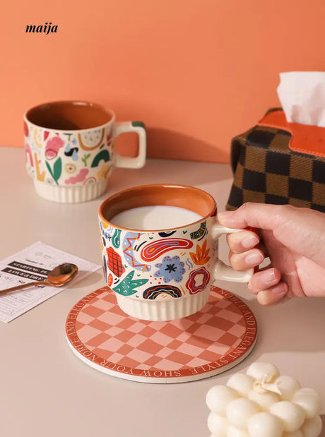 Abstract Colourful Painting Mug from Kumagaigumi