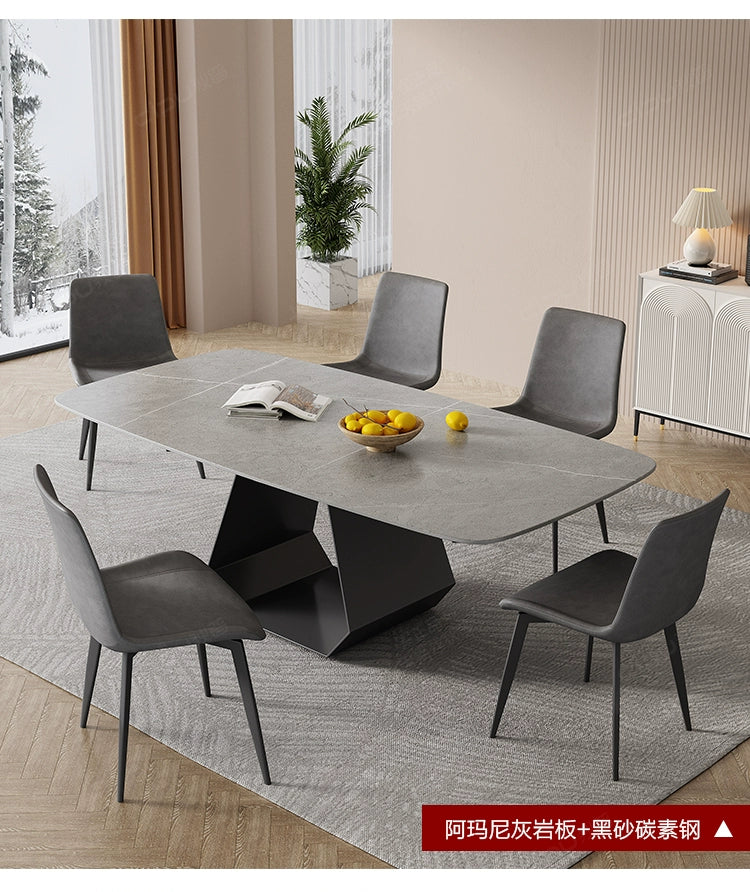 DIPU Whitney Rock Panel Dining Table & Chair Set from DIPU