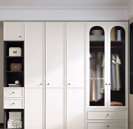 AIWO Orion One-Door Ceiling-High Wardrobe with Corner Desk Integration from AIWO