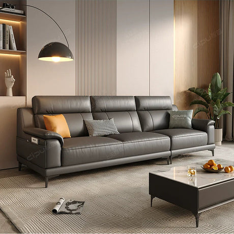 DIPU Tanner Cream Leather Sofa from DIPU