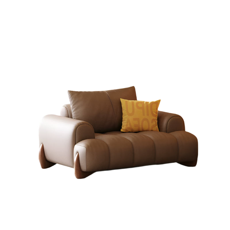 DIPU Ali Retro Cream Piano Leather Sofa from DIPU
