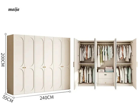 MEIHOUSE French Pine Board Wardrobe Bedroom Finished Large Cabinet from MEIHOUSE