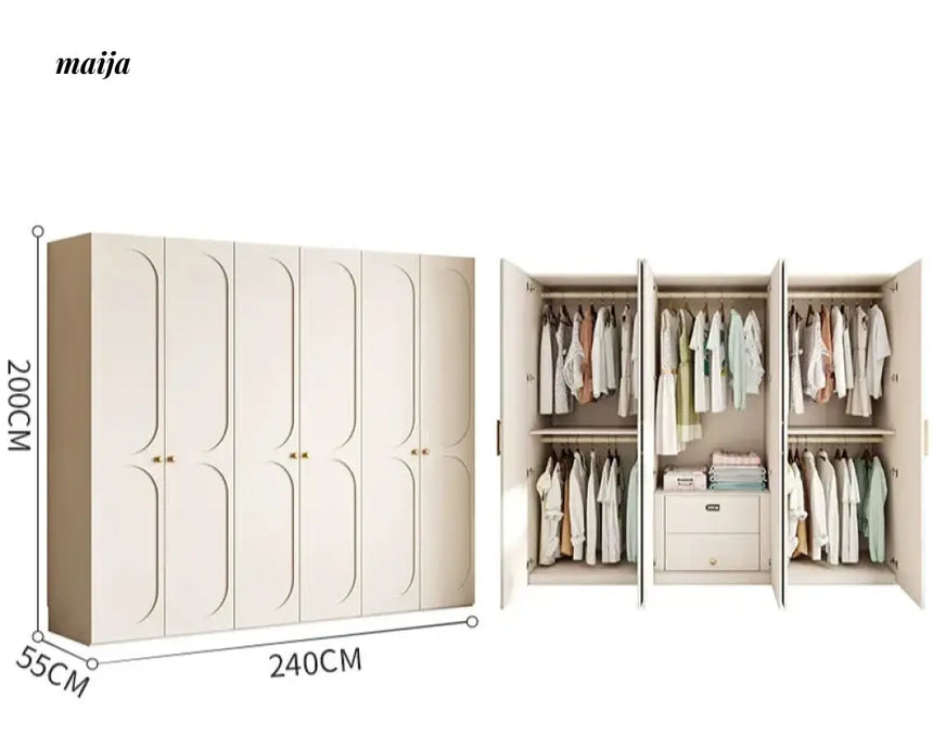 MEIHOUSE French Pine Board Wardrobe Bedroom Finished Large Cabinet from MEIHOUSE