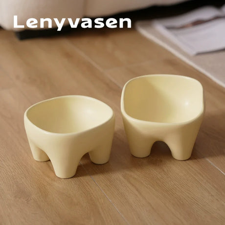 LENYVASEN Jasper Large Ceramic Pet Bowl from LENYVASEN