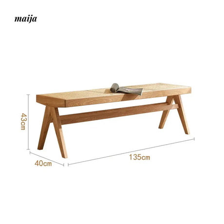 RATTAN CRAFTSMAN Rattan Shoe Stool Bench from RATTAN CRAFTSMAN