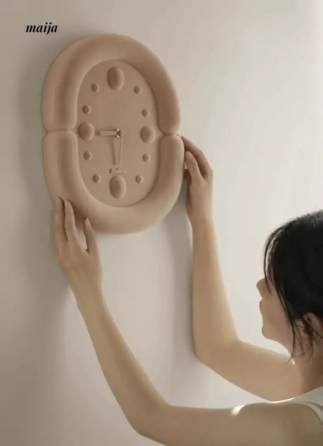 Fuzzy Oval Wall Clock from maija