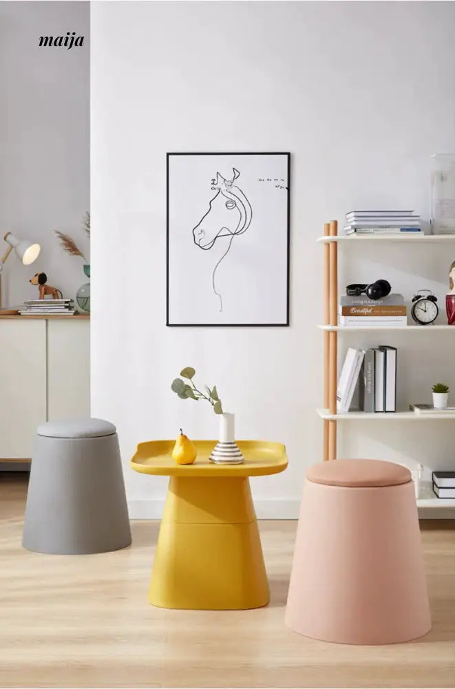 Stackable Round Stool (set of 2) from maija