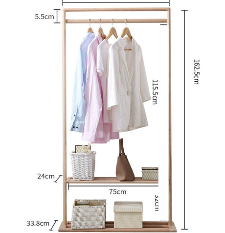 Jessie Solid Wood Clothing Rack from maija