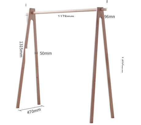 Jessie Solid Wood Clothing Rack from maija