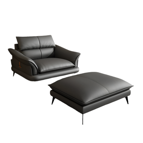 DIPU Ember Italian Lazy Leather Sofa Chair from DIPU