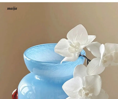 GUIFOU Sunny Blue Art Glass Vase from GUIFOU