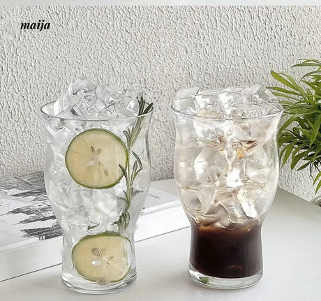 BANKE Large Capacity Transparent Glass Ice Coffee Cup from BANKE