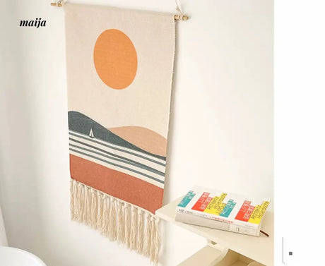MAN YUE HOME Woven Tapestry for Bedroom Canvas Cotton Linen from MAN YUE HOME